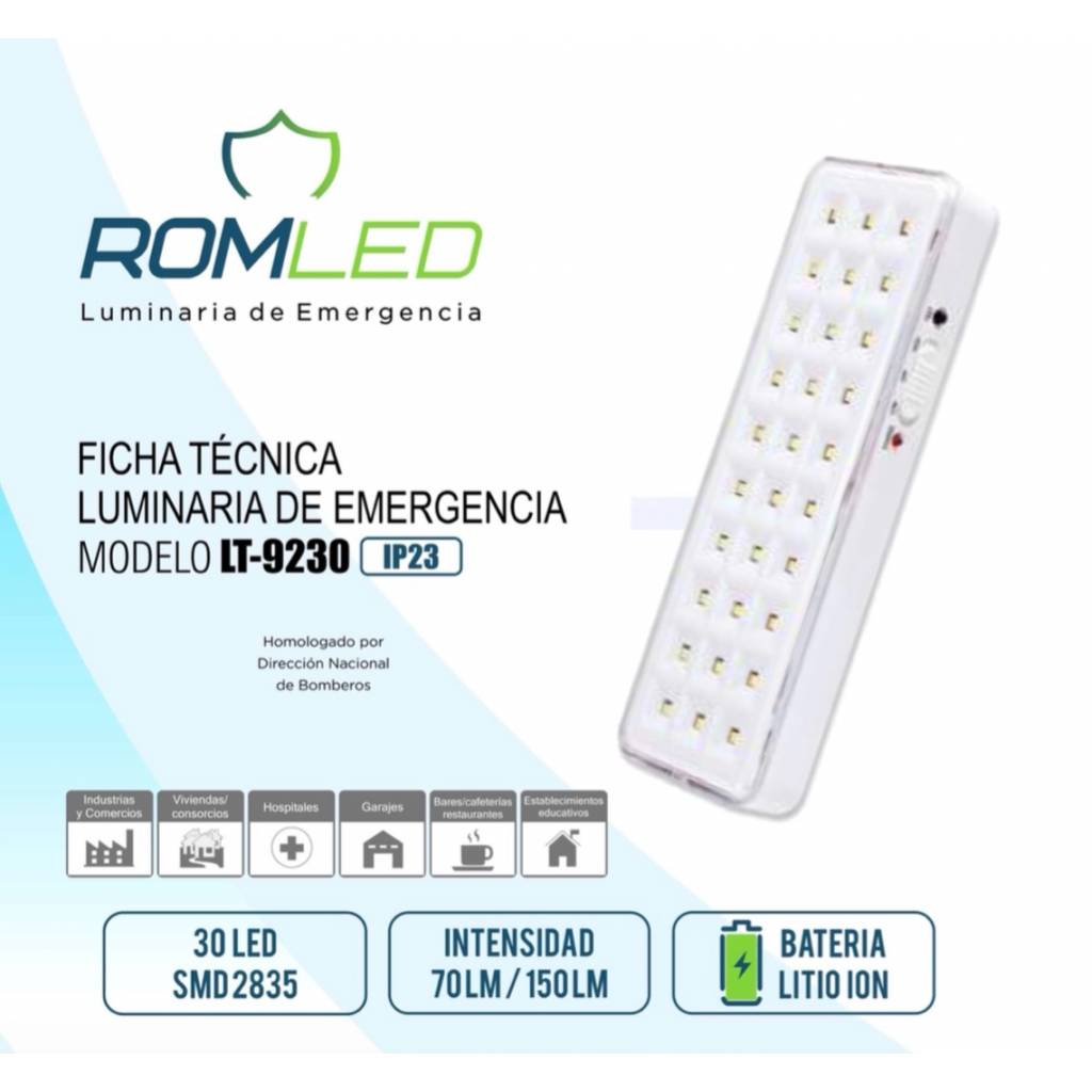 Luz de Emergencia LT9230 - ROMLED