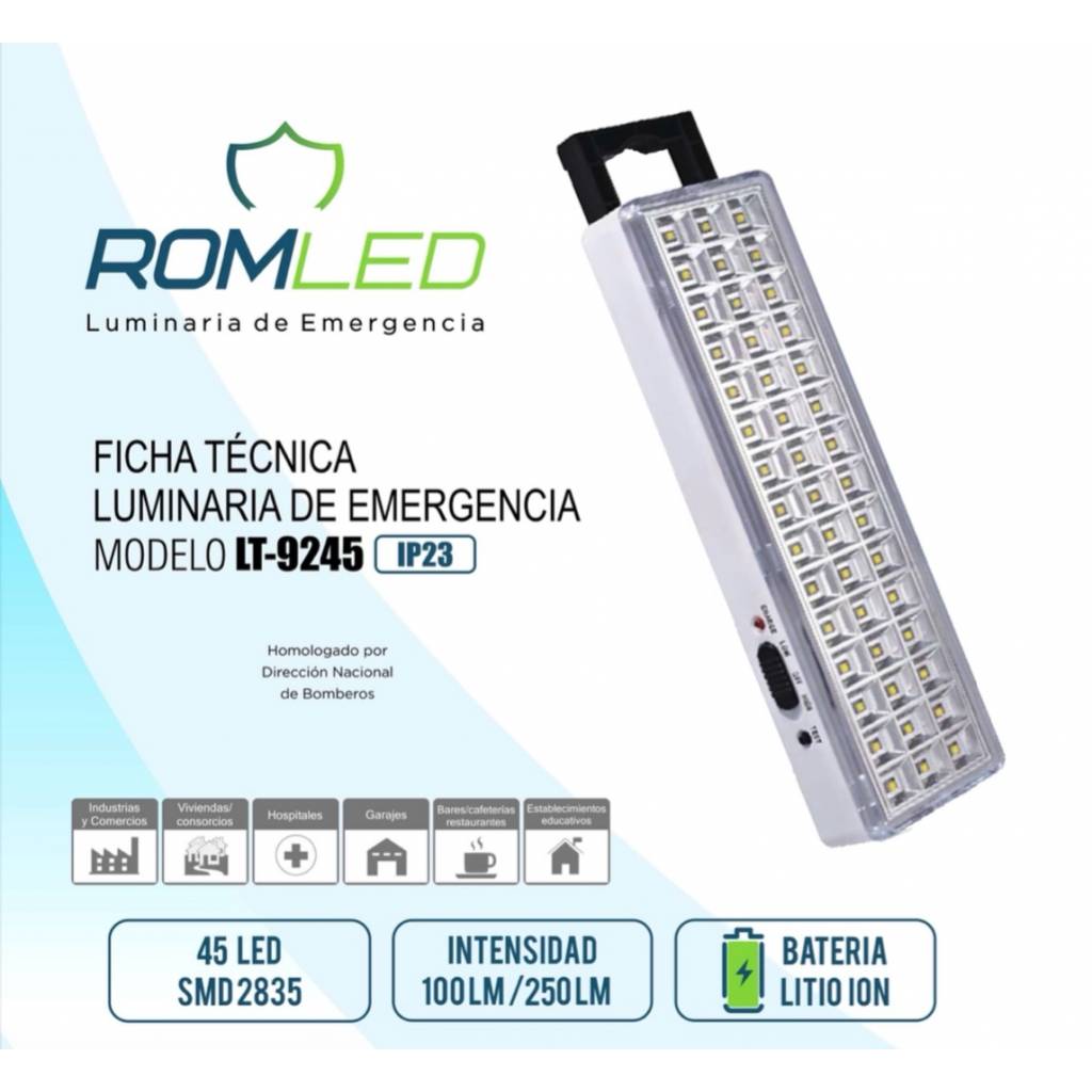 Luz de Emergencia LT9245 - ROMLED