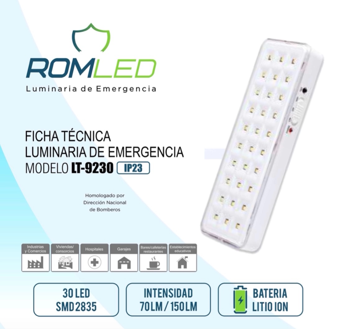 Luz de Emergencia LT9230 Romled