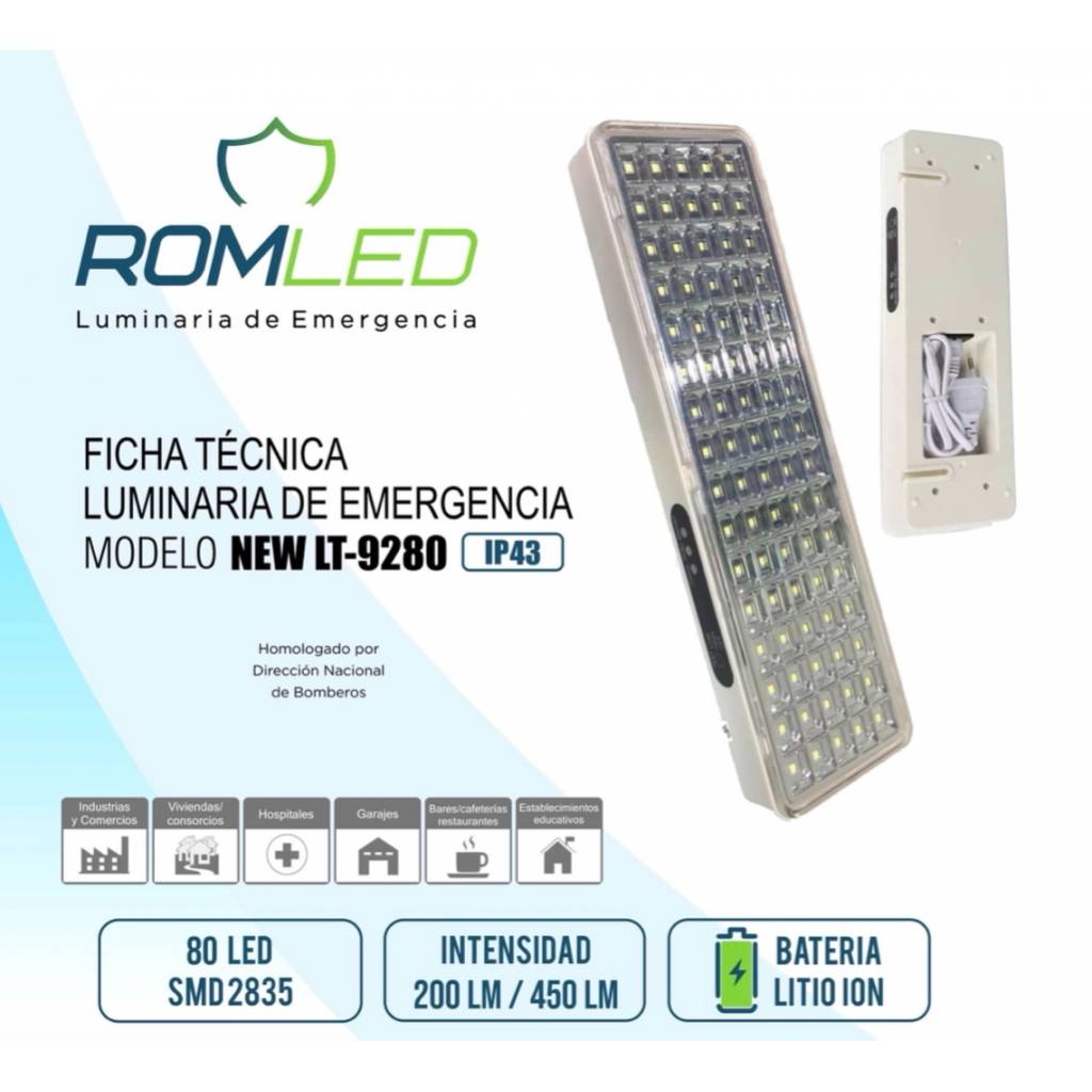 Luz de Emergencia LT9230 Romled